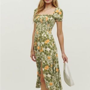 Reformation Inka Midi Dress - Orange Grove, M NWOT